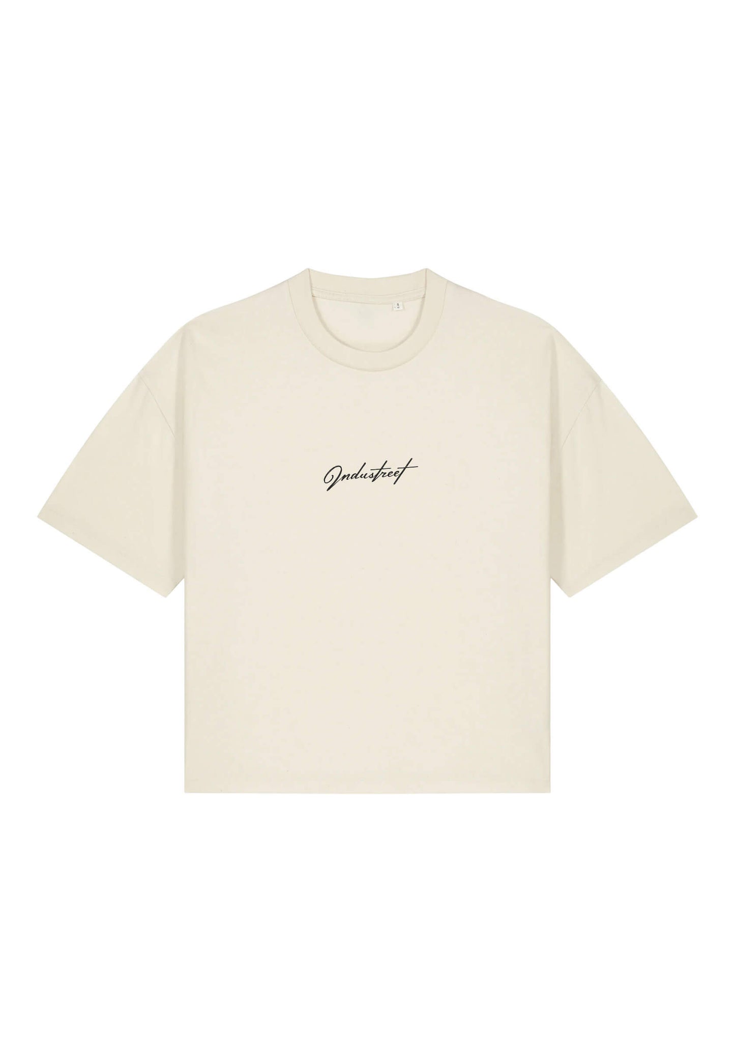 T-shirt brodé beige pour femme, style épuré et chic.