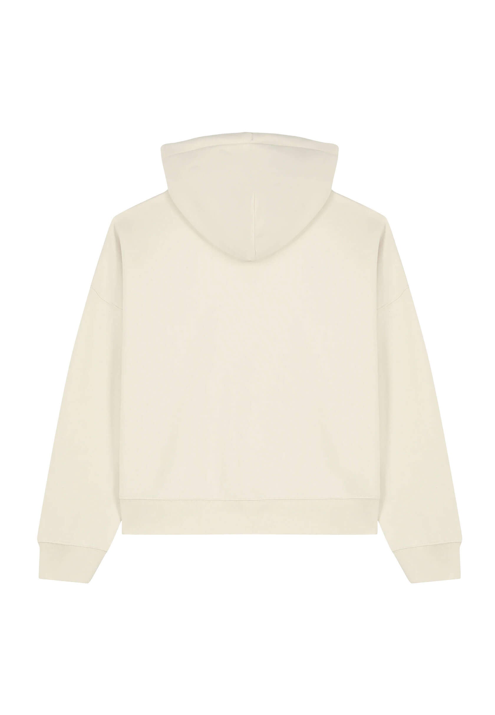  Dos du pull broderie premium beige pour femme, couture soignée.