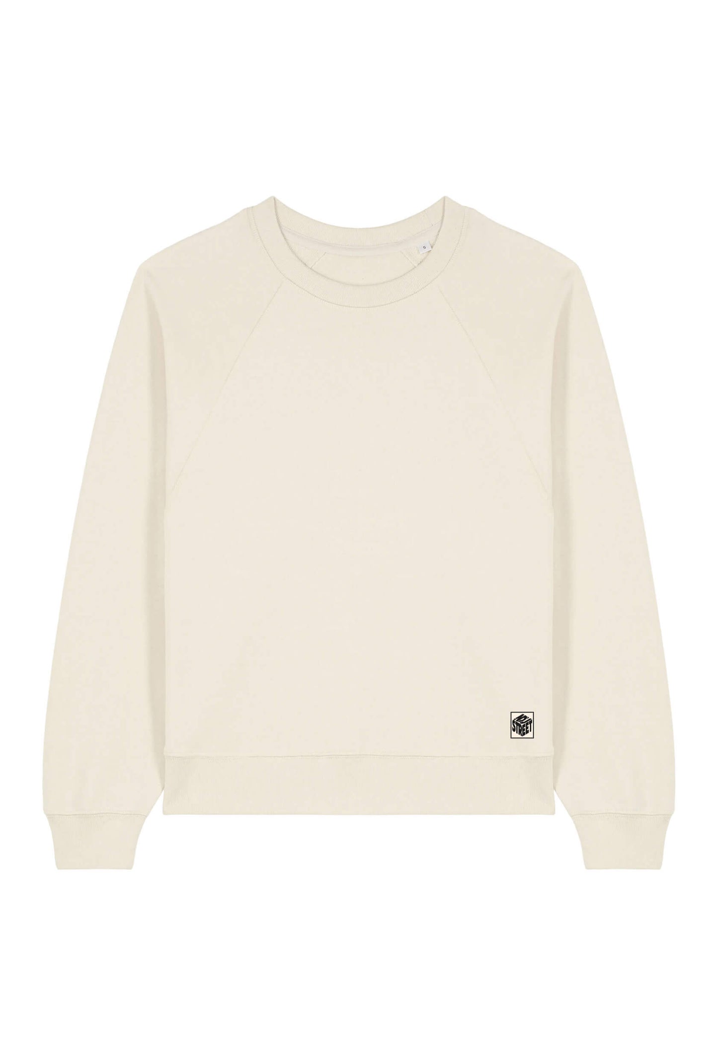 Sweat-shirt élégant beige pour femme, allure épurée et confortable.