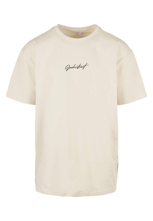 T-shirt broderie premium beige, matière douce et urbaine.