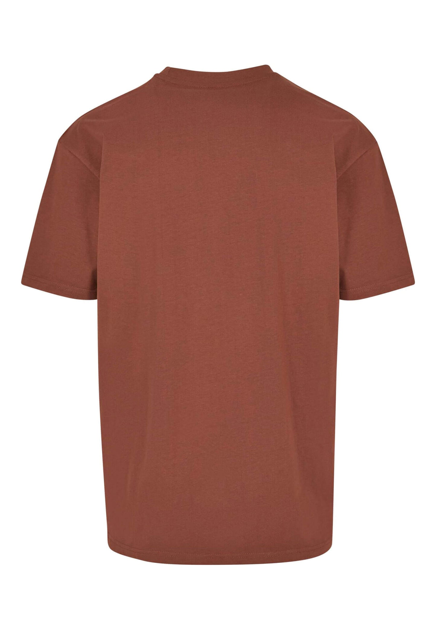 Dos du t-shirt broderie premium marron, coupe moderne.