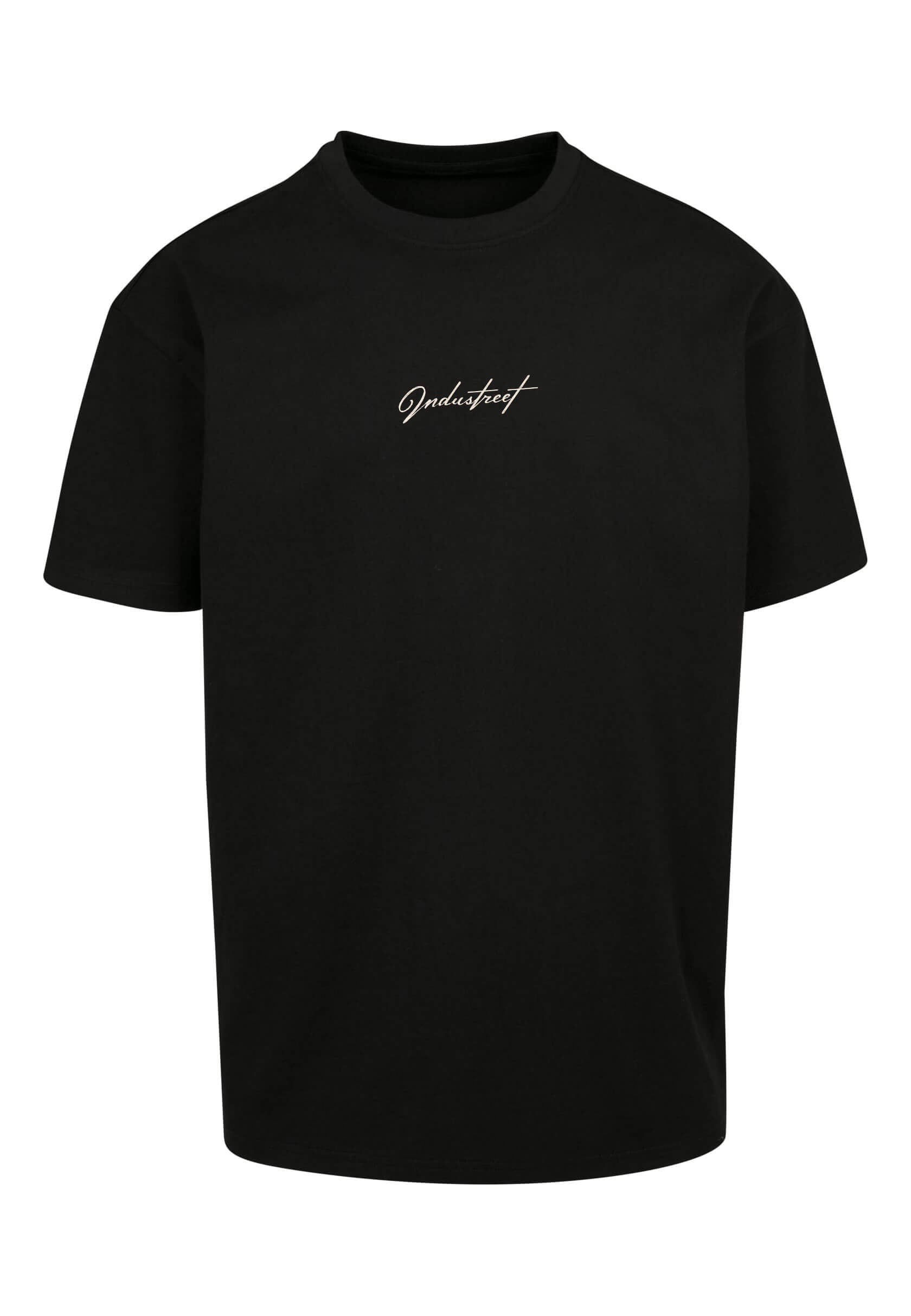 T-shirt broderie premium noir, finition soignée.